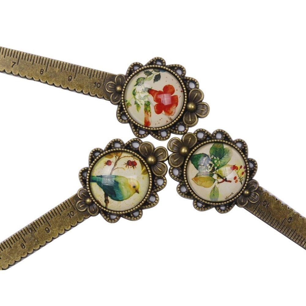 Vintage Style Metal Bookmark-Ruler